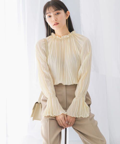 ＊＊URBAN RESEARCH ROSSO / アーバンリサーチ ロッソ シャツ・ブラウス | 2WAYプリーツブラウス（OFF WHITE）