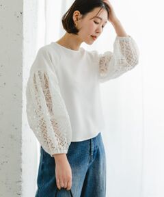 ＊＊URBAN RESEARCH ROSSO / アーバンリサーチ ロッソ シャツ・ブラウス | F by ROSSO　コードレースドッキングブラウス