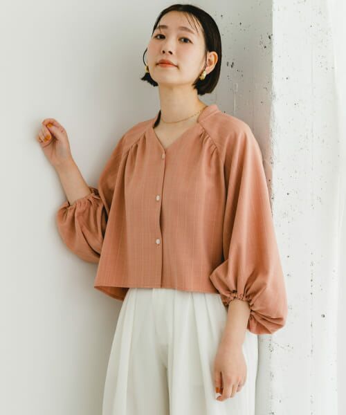 ＊＊URBAN RESEARCH ROSSO / アーバンリサーチ ロッソ シャツ・ブラウス | F by ROSSO　クロップドストライプブラウス（PINK）