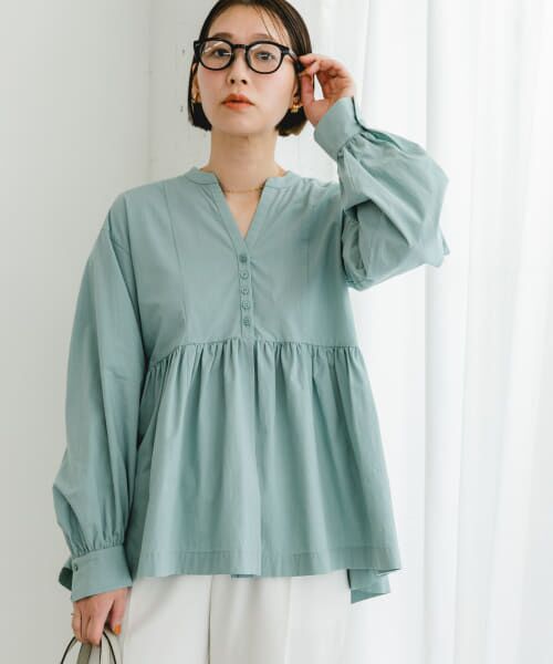 ＊＊URBAN RESEARCH ROSSO / アーバンリサーチ ロッソ シャツ・ブラウス | F by ROSSO　ティアードギャザーブラウス（MINT）