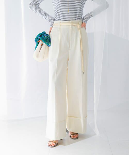 ＊＊URBAN RESEARCH ROSSO / アーバンリサーチ ロッソ その他パンツ | ベルト付ロールアップパンツ（off）