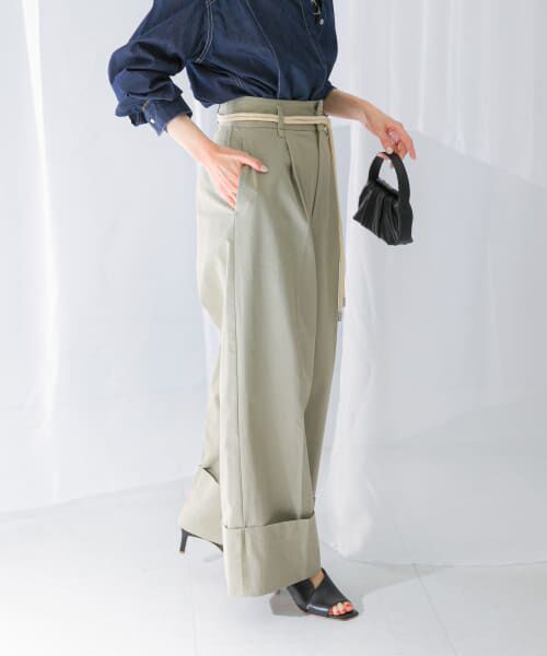 ＊＊URBAN RESEARCH ROSSO / アーバンリサーチ ロッソ その他パンツ | ベルト付ロールアップパンツ（light）