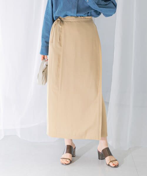 ＊＊URBAN RESEARCH ROSSO / アーバンリサーチ ロッソ スカート | ラップデザインスカート（CHAMPAGNE）