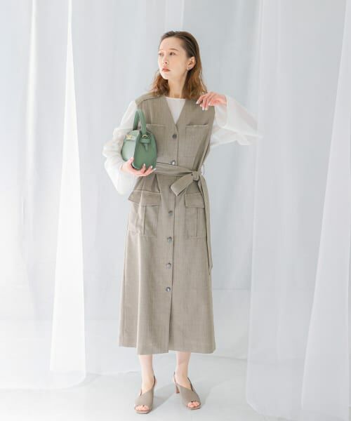 ＊＊URBAN RESEARCH ROSSO / アーバンリサーチ ロッソ ワンピース | ポケットデザインレイヤードワンピース（MOCHA）