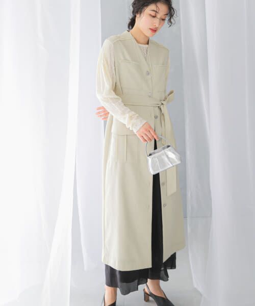 ＊＊URBAN RESEARCH ROSSO / アーバンリサーチ ロッソ ワンピース | ポケットデザインレイヤードワンピース（Y/BEIGE）