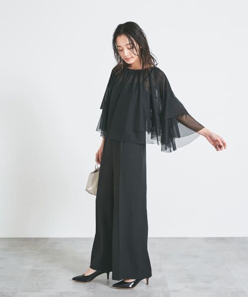 定価14,850円❣️ROSSOアーバンリサーチ黒ドット柄オールインワン セール】 『UR TECH DRYLUXE』F by ROSSO オープンカラー