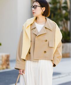 F by ROSSO　ビッグカラーダブルショートコート