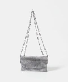 ラインストーンフラップバッグ