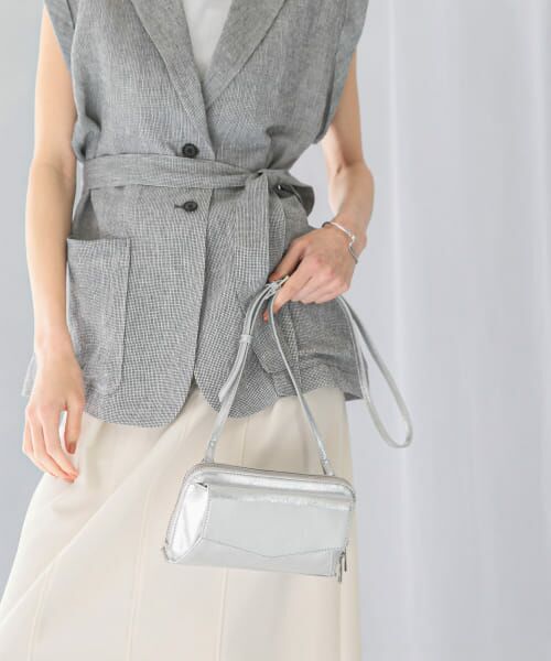 ＊＊URBAN RESEARCH ROSSO / アーバンリサーチ ロッソ ショルダーバッグ | スリムショルダーバッグ（SILVER）