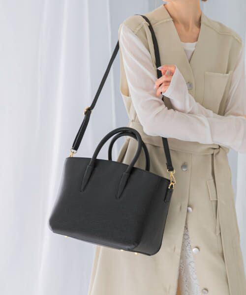 ＊＊URBAN RESEARCH ROSSO / アーバンリサーチ ロッソ ハンドバッグ | AULENTTI　レザー2WAY BAG（NERO）