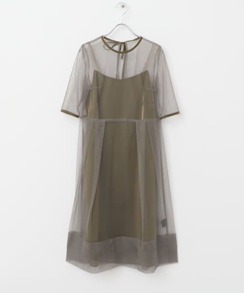 ＊＊URBAN RESEARCH ROSSO / アーバンリサーチ ロッソ ドレス | kaene　シャンブレーキャミドッキングドレス(sh)（brown）