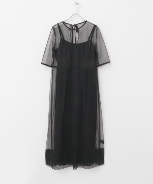 ＊＊URBAN RESEARCH ROSSO / アーバンリサーチ ロッソ ドレス | kaene　シャンブレーキャミドッキングドレス(lo)（black）