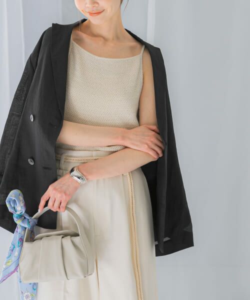 ＊＊URBAN RESEARCH ROSSO / アーバンリサーチ ロッソ ニット・セーター | le　CROCHET BACKPOINT TOP（ECRU）