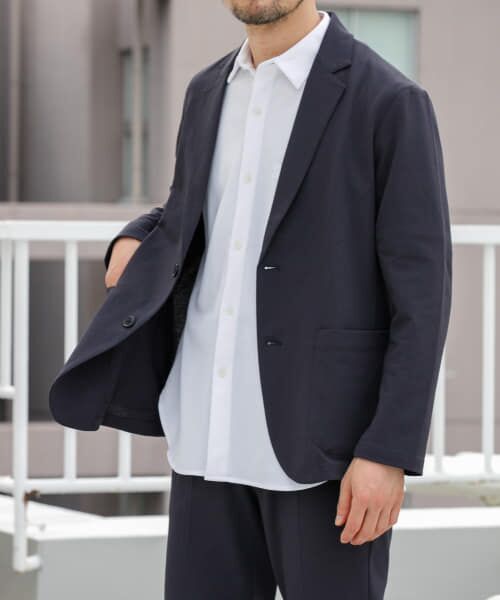 ＊＊URBAN RESEARCH ROSSO / アーバンリサーチ ロッソ テーラードジャケット | 『WEB限定』『セットアップ対応/XLサイズあり』コンフォータブルドライジャケット（NAVY）