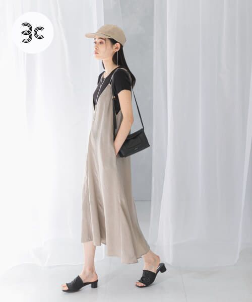 ＊＊URBAN RESEARCH ROSSO / アーバンリサーチ ロッソ ワンピース | 2WAYキュプラキャミワンピース（greige）