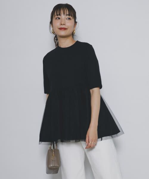 F by ROSSO ペプラムチュールカットソー （Tシャツ）｜＊＊URBAN