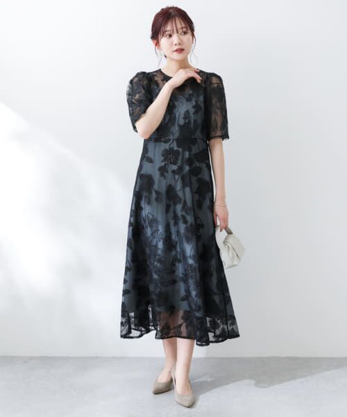 ＊＊URBAN RESEARCH ROSSO / アーバンリサーチ ロッソ ドレス | エンブロイダリードレス（black）