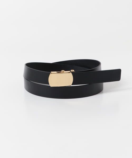 ＊＊URBAN RESEARCH ROSSO / アーバンリサーチ ロッソ ベルト・サスペンダー | Leather Belt（BLACK）