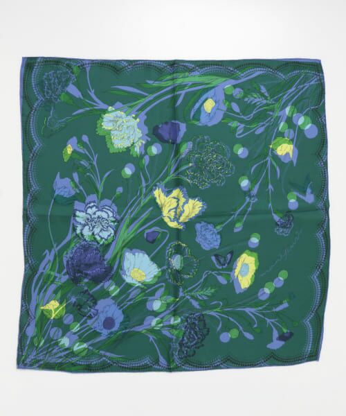 ＊＊URBAN RESEARCH ROSSO / アーバンリサーチ ロッソ バンダナ・スカーフ | manipuri　65コラージュブルーム（30green）