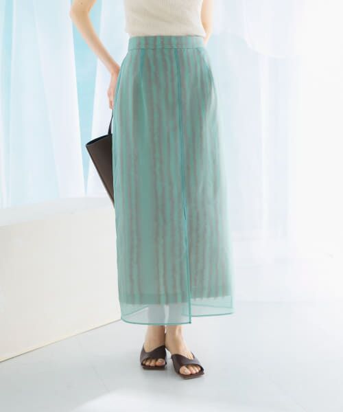 ＊＊URBAN RESEARCH ROSSO / アーバンリサーチ ロッソ スカート | ジャガードレイヤースカート（mint）