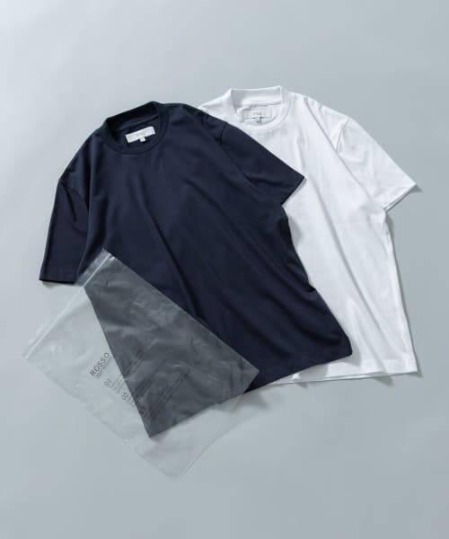 ＊＊URBAN RESEARCH ROSSO / アーバンリサーチ ロッソ Tシャツ | 『WEB限定』『XLサイズあり』吸湿速乾 2PACK T-SHIRTS（WHTxNAVY）