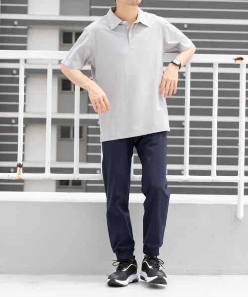 【美品】UNITED ARROWS & SONS 半袖ポロシャツ　グレー　XL MEN マイクロドット 半袖ポロシャツ シルバーグレー