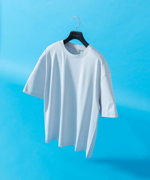 ＊＊URBAN RESEARCH ROSSO / アーバンリサーチ ロッソ Tシャツ | 『XLサイズあり』『UR TECH』防汚加工 リラックスクルーネックTシャツ（LIGHT GRAY）