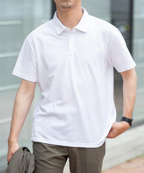 ＊＊URBAN RESEARCH ROSSO / アーバンリサーチ ロッソ ポロシャツ | 『XLサイズあり』ハイパフォーマンス鹿の子ポロシャツ（WHITE）