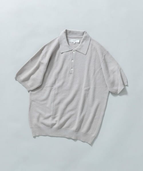 ＊＊URBAN RESEARCH ROSSO / アーバンリサーチ ロッソ ポロシャツ | 『WEB限定』変形カノコ半袖ニットポロ（LIGHT GRAY）