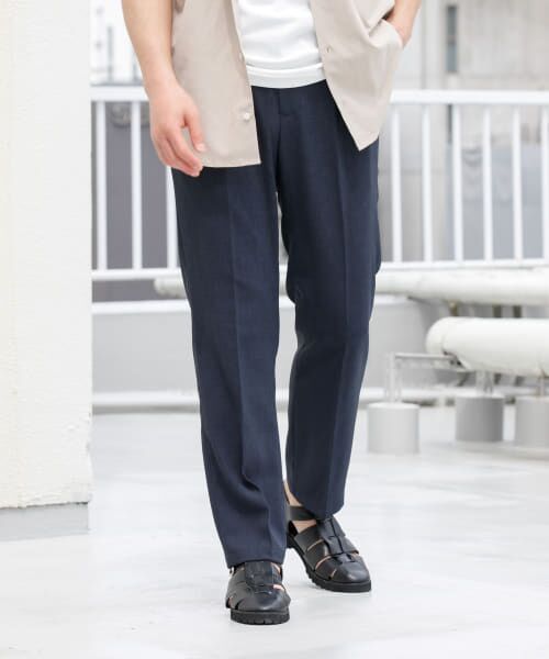 ＊＊URBAN RESEARCH ROSSO / アーバンリサーチ ロッソ その他パンツ | 『WEB限定』『セットアップ対応』パナマ風ストレートパンツ（NAVY）