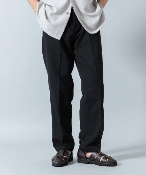 ＊＊URBAN RESEARCH ROSSO / アーバンリサーチ ロッソ その他パンツ | 『WEB限定』『セットアップ対応/XLサイズあり』リネンライクリラックステーパードパンツ（BLACK）