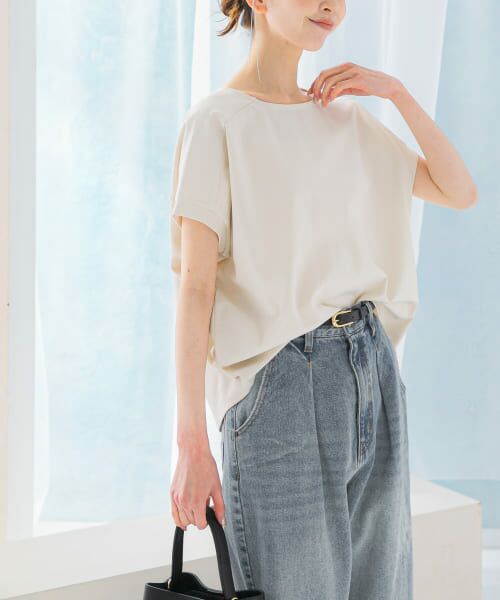 ＊＊URBAN RESEARCH ROSSO / アーバンリサーチ ロッソ Tシャツ | UVカットドルマンスリーブプルオーバー（IVORY）