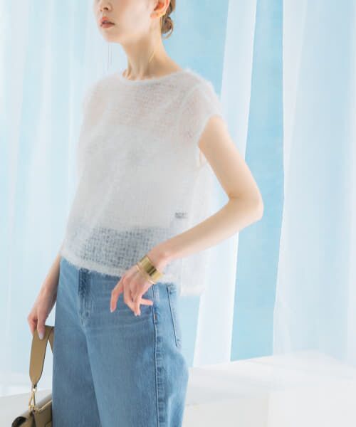 ＊＊URBAN RESEARCH ROSSO / アーバンリサーチ ロッソ その他トップス | フェザーチュールプルオーバー（OFF WHITE）