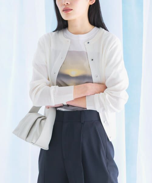 ＊＊URBAN RESEARCH ROSSO / アーバンリサーチ ロッソ カーディガン・ボレロ | ウォッシャブルショートカーディガン（OFF WHITE）