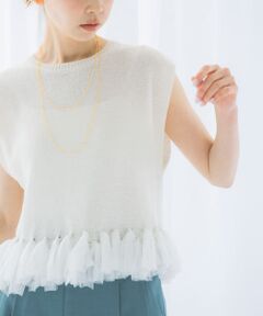 フリンジデザインサマーニット