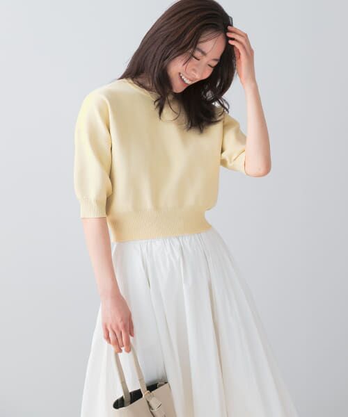 ＊＊URBAN RESEARCH ROSSO / アーバンリサーチ ロッソ ニット・セーター | F by ROSSO　ウォッシャブルミラノリブプルオーバー（CREAM）