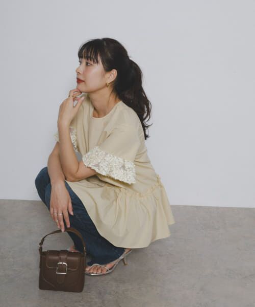 ＊＊URBAN RESEARCH ROSSO / アーバンリサーチ ロッソ シャツ・ブラウス | F by ROSSO　フラワーレースブラウス（BEIGE）