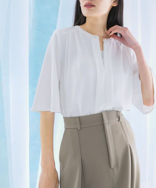 ＊＊URBAN RESEARCH ROSSO / アーバンリサーチ ロッソ シャツ・ブラウス | 2WAYウォッシャブルフレアスリーブブラウス（OFF WHITE）