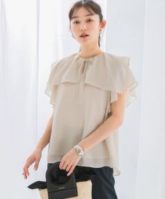 イージーケアフリルブラウス