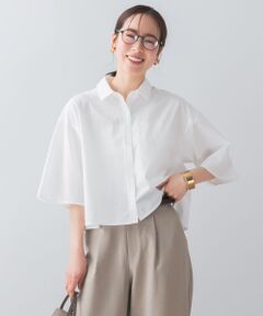 F by ROSSO　ハーフスリーブクロップドシャツ