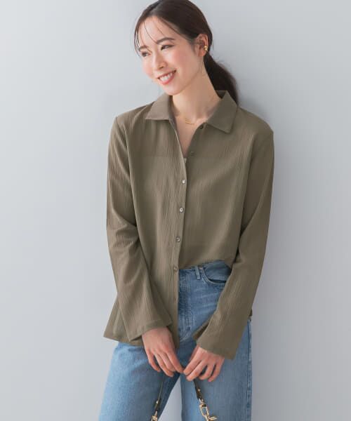 ＊＊URBAN RESEARCH ROSSO / アーバンリサーチ ロッソ シャツ・ブラウス | F by ROSSO　楊柳シアーシャツ（GRAY）