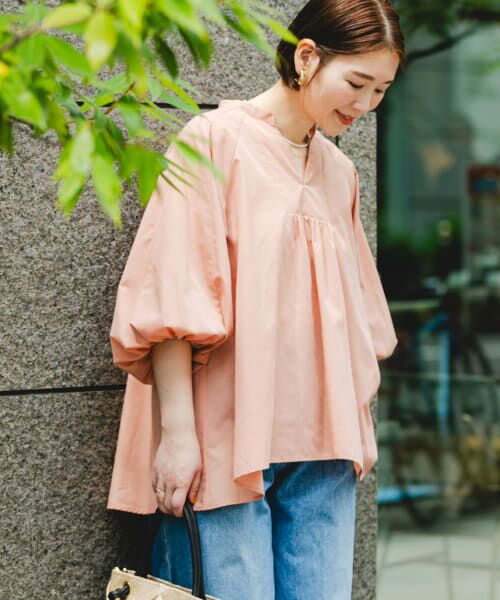 ＊＊URBAN RESEARCH ROSSO / アーバンリサーチ ロッソ シャツ・ブラウス | 「VERY6月号掲載」『UR TECH』F by ROSSO　イージーリネンボリュームブラウス（PINK）