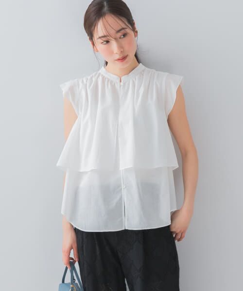 ＊＊URBAN RESEARCH ROSSO / アーバンリサーチ ロッソ シャツ・ブラウス | F by ROSSO　コットンボイルレイヤードブラウス（OFF WHITE）