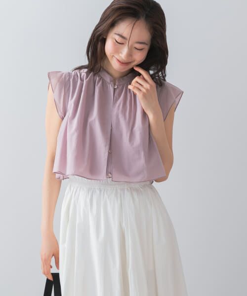 ＊＊URBAN RESEARCH ROSSO / アーバンリサーチ ロッソ シャツ・ブラウス | F by ROSSO　コットンボイルレイヤードブラウス（LAVENDER）