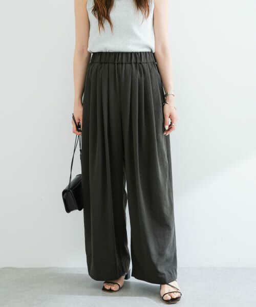 ＊＊URBAN RESEARCH ROSSO / アーバンリサーチ ロッソ その他パンツ | F by ROSSO　タックイージーワイドパンツ（C/GRAY）