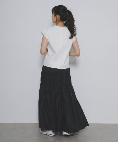 セール】 F by ROSSO ナイロンティアードロングスカート