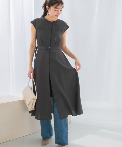 ＊＊URBAN RESEARCH ROSSO / アーバンリサーチ ロッソ ワンピース | 『UR TECH DRYLUXE』ポケットデザインワンピース（CHARCOAL）