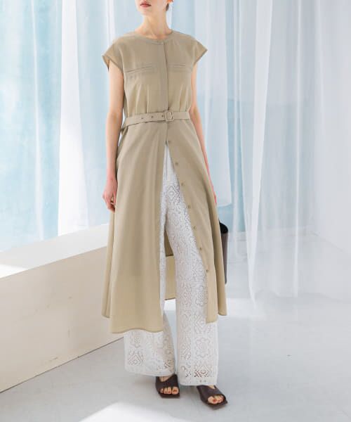 ＊＊URBAN RESEARCH ROSSO / アーバンリサーチ ロッソ ワンピース | 『UR TECH DRYLUXE』ポケットデザインワンピース（L/BEIGE）