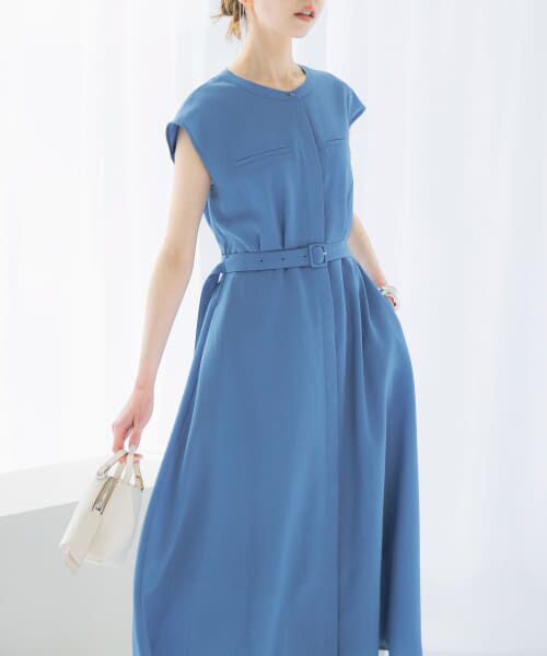 ＊＊URBAN RESEARCH ROSSO / アーバンリサーチ ロッソ ワンピース | 『UR TECH DRYLUXE』ポケットデザインワンピース（BLUE）