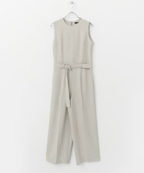 セール】 ベルト付サマーツイードオールインワン （サロペット  